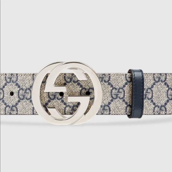 Gucci navy monogram belt NWT unisex - Picture 3 of 7